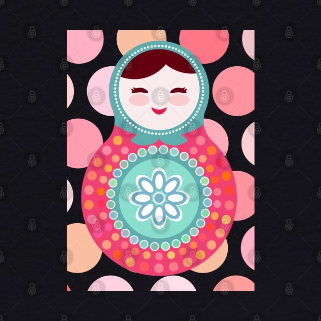 Russian dolls matryoshka (polka dot) by EkaterinaP